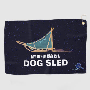 My Other Car Is A Dog Sled Golf Towel
