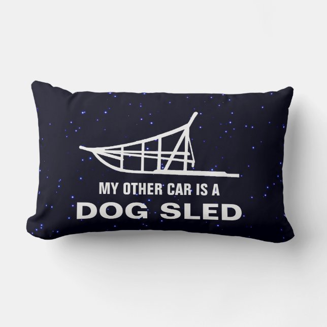 My Other Car Is A Dogsled Lumbar Cushion (Front)