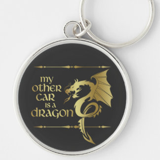 My Other Car is a Dragon Medieval Renaissance Key Ring
