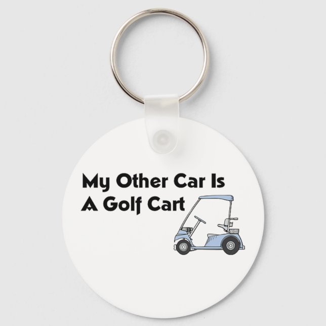 My Other Car is A Golf Cart Key Ring (Front)