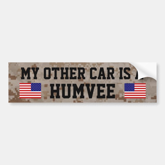 My Other car is a Humvee (HMMWV) Bumper Sticker (Front)