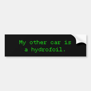 My Other Car Is A Hydrofoil Bumper Sticker