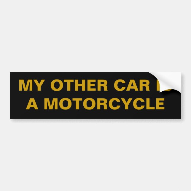 My other car is a motorcycle bumper sticker (Front)