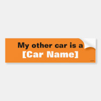 My other car is a... (Orange)