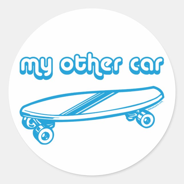 My Other Car is a Skateboard Stickers (Front)