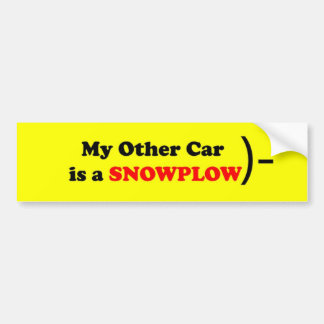 My other car is a SNOWPLOW Bumper Sticker