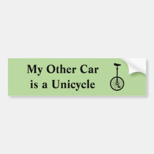 My Other Car is a Unicycle Bumper Sticker