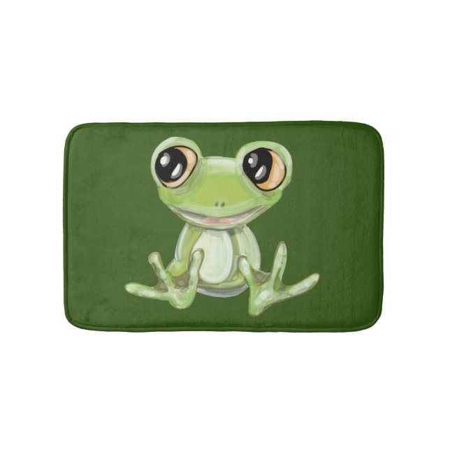 My Other Green Frog Friend Bath Mat (Front)