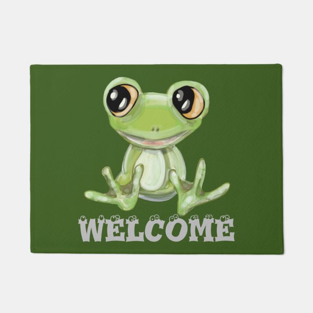 My Other Green Frog Friend Doormat (Front)