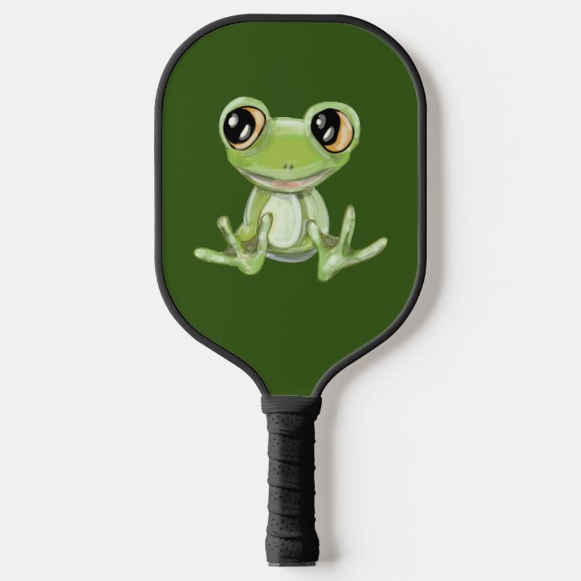My Other Green Frog Friend Pickleball Paddle (Front)
