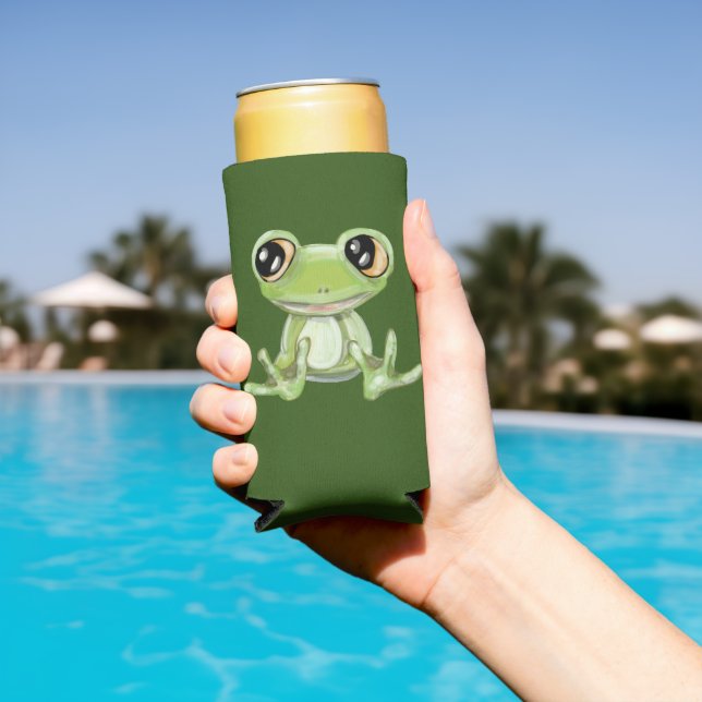 My Other Green Frog Friend Seltzer Can Cooler (In Situ Pool)