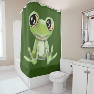 My Other Green Frog Friend Shower Curtain