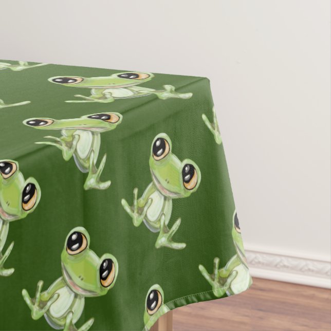 My Other Green Frog Friend Tablecloth (In Situ)