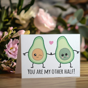 My Other Half Avocado Funny Valentines Day Holiday Card