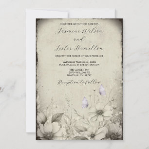 My Other Half Butterfly Wildflower Wedding Invitation