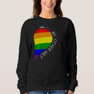 My Other Half Gay Heart Couple Rainbow Pride Cool Sweatshirt
