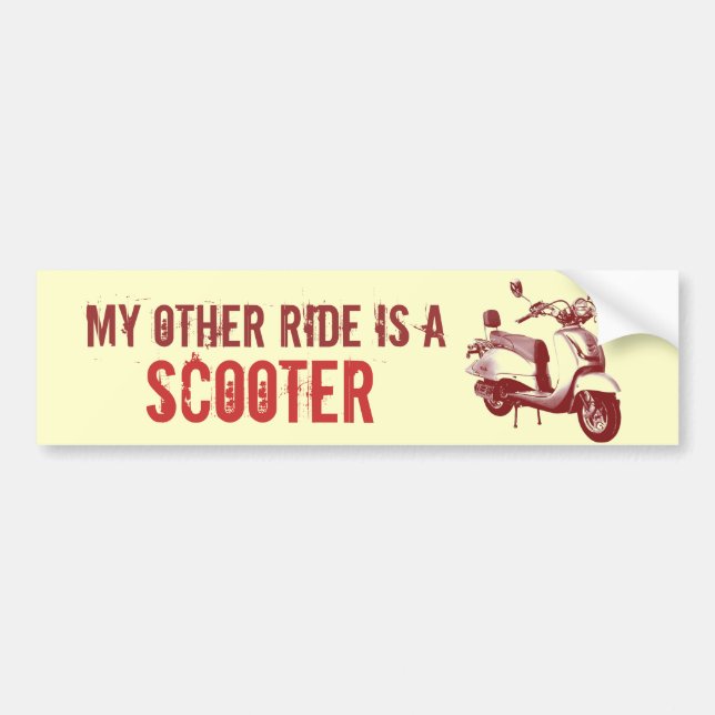 My other ride is a SCOOTER Bumper Sticker (Front)