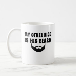 My Other Ride Is His Beard Motorcycle Biker Beard Coffee Mug