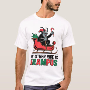 My Other Ride Is Krampus Krampus Riding Sleigh T-Shirt