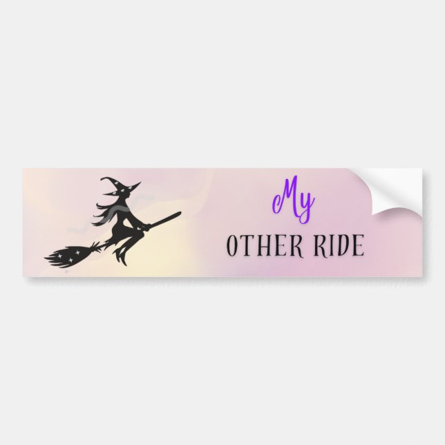 My Other Ride - The Bewitching Broom Bumpersticker Bumper Sticker (Front)