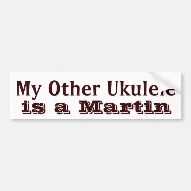"My Other Ukulele" Ukulele Case Sticker (Front)