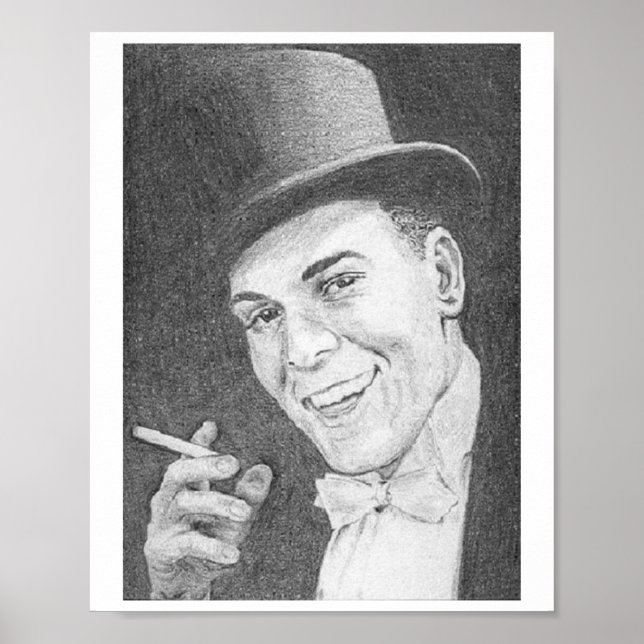 My Own Drawing Gentleman in Top Hat Art Poster (Front)