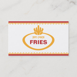My Own Fries Business Card