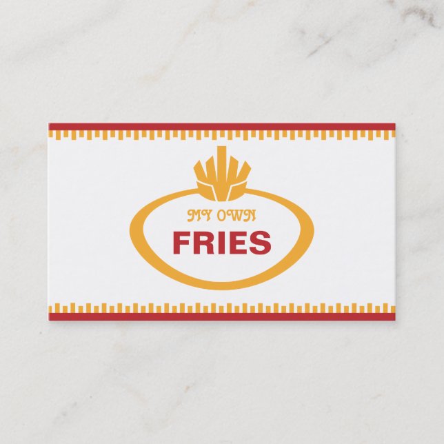 My Own Fries Business Card (Front)