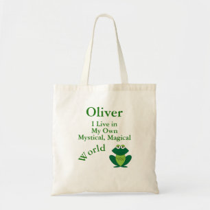 My Own Mystical Magical World Funny Frog Tote Bag