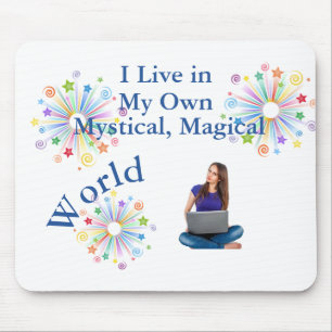 My Own Mystical Magical World Laptop Woman Mouse Pad