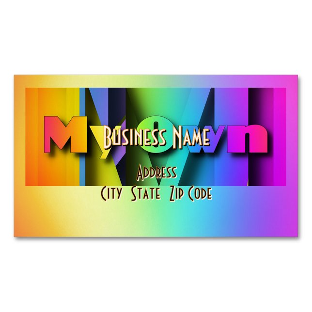 My Own Rainbow  Magnetic Business Card (Front)