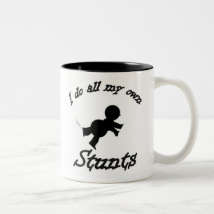 my own stunts Two-Tone coffee mug