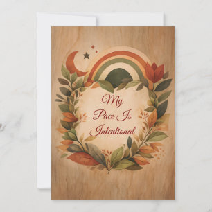 My Pace is Intentional   Slow Living Aesthetic    Holiday Card