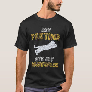 My Panther Ate My Homework Jaguar Animal Kid Back T-Shirt