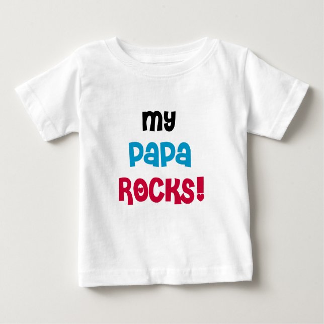 My Papa Rocks Tshirts and Gifts (Front)