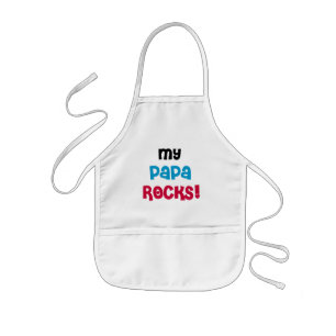 My Papa Rocks Tshirts and Gifts Kids Apron