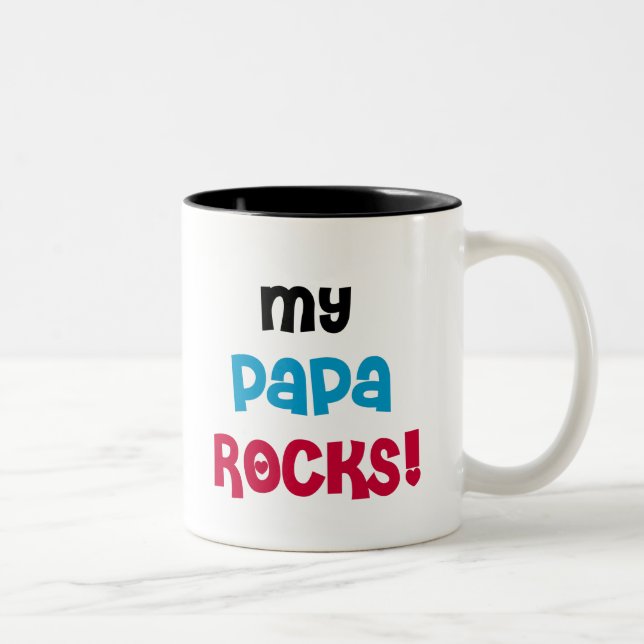 My Papa Rocks Two-Tone Coffee Mug (Right)