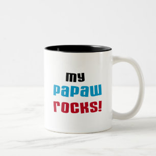 My Papaw Rocks T-shirts and Gifts Two-Tone Coffee Mug
