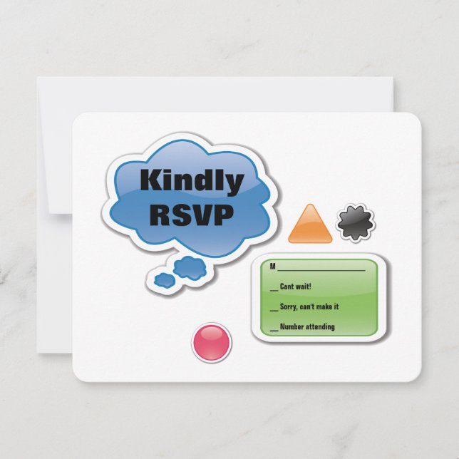 MY PARENTS ARE LAME Bat Bar Mitzvah Reply Card (Front)