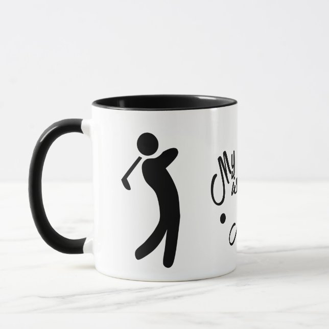 MY PASSION is golf. Editable text Mug (Left)