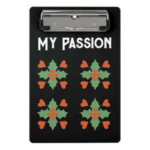 My Passion White Colour Custom Text Murray font Mini Clipboard