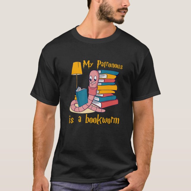 My Patronous Is A Bookworm Books, Readers Reading T-Shirt (Front)