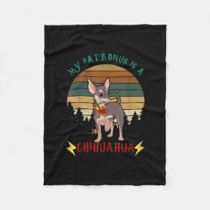 My Patronus Is A Chihuahua Funny Gift Dog Lover . Fleece Blanket