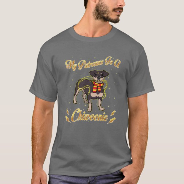 My Patronus Is A Chiweenie Harry Dog Potter Dad Mo T-Shirt (Front)