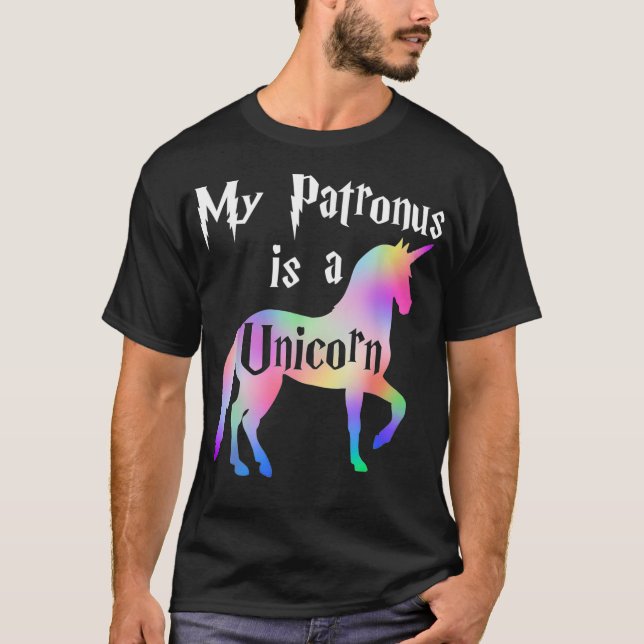My Patronus Is A Unicorn tshirt  Cute Funny Horse  (Front)