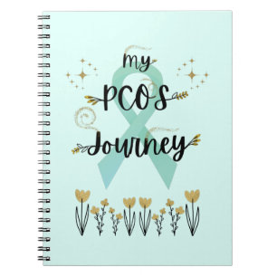 My PCOS Journey Polycystic Ovary Syndrome Teal Notebook
