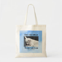 My Peace I Give You Bible Verse Cute Dog In Clouds