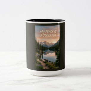 My Peace Is My Priority Two-Tone Coffee Mug