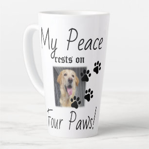 My Peace rests on Four Paws - Cute Pet Lover Quote Latte Mug