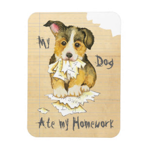 My Pembroke Welsh Corgi Ate my Homework Magnet